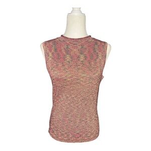 90’s Y2K Knit Mockneck Tank Small